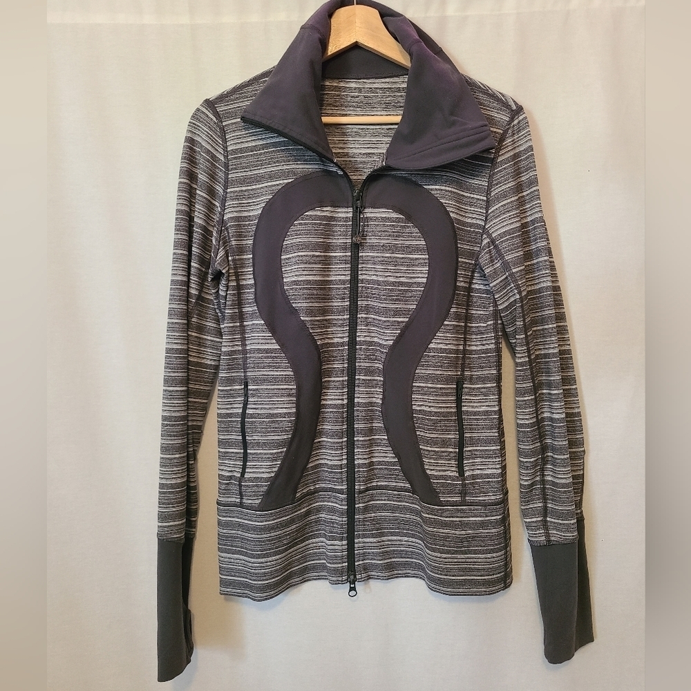 Lululemon In Stride Jacket Strata Stripe Size 8 Women's
